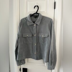 Stylish blue Corduroy Women's Shacket